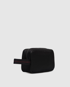 Off-White Чорний несесер з принтом емблеми Arrow OMNS02CC99FAB001