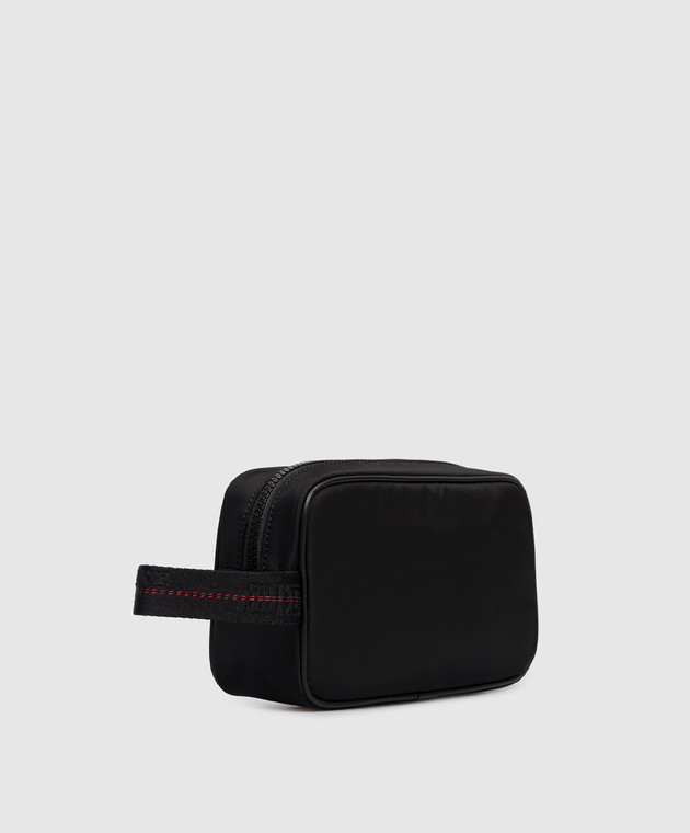 Off-White Черный несесер с принтом эмблемы OMNS02CC99FAB001 изображение 2