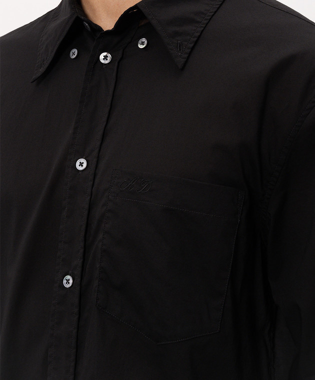 Ann Demeulemeester Чорна сорочка Wessel з вишивкою монограми B0014309FA026 зображення 5