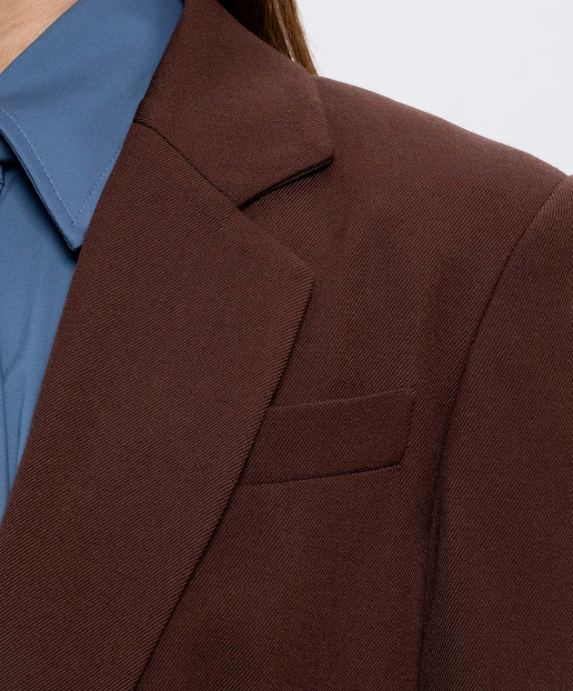 Brunello Cucinelli Коричневий жакет з вовни MG5537723P зображення 5