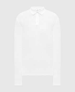 Pini Parma Белое поло из хлопка POLOLUNGBCO