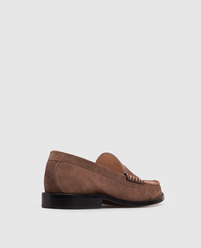 Stuart Weitzman Коричневые замшевые лоферы LOTTIE SK307