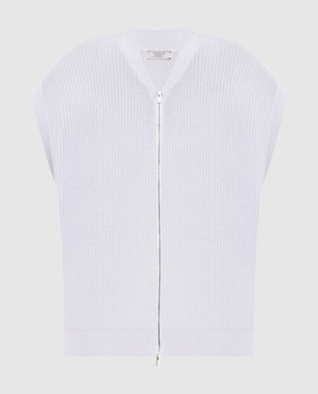 Peserico Сірий жилет з люрексом на блискавці S99107F149173H