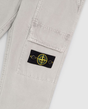 Stone Island Дитячі сірі штани карго K2S163100001S010414