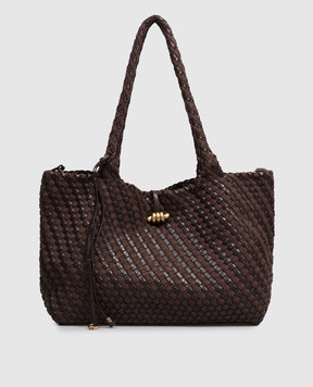 Gianni Chiarini Коричневая плетеная сумка-тоут Aurelie BS12067COMMWPLINT