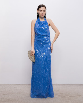 Simkhai Синее платье Reannon в пайетке 2261235LS