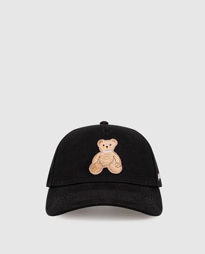 Palm Angels Чорна кепка Bear PWLB032S26FAB006