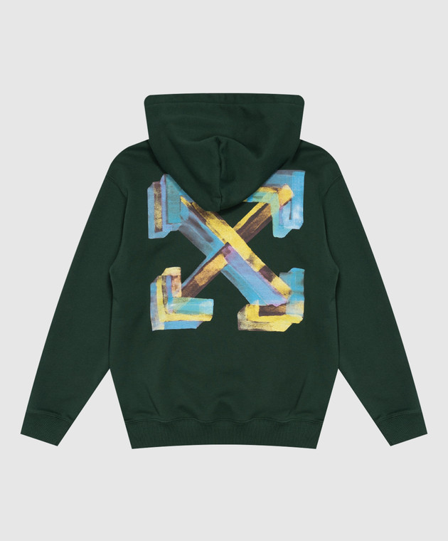 Off-White Детская зеленая тощая с принтом Arrow Watercolor 44BBB001F26F005 изображение 2