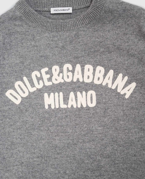 Dolce&Gabbana Дитячий сірий джемпер з вовни та кашеміру L4KWE2JGMLD26