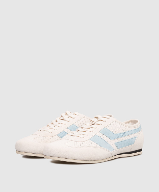 Tom Ford Белые замшевые кроссовки Brook J1595ICL128N изображение 2