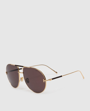 Tom Ford Золотисті сонцезахисні окуляри Lou FT1308