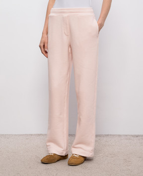 Dolce&Gabbana Розовые спортивные штаны с монограммой FTC91ZGDDMD