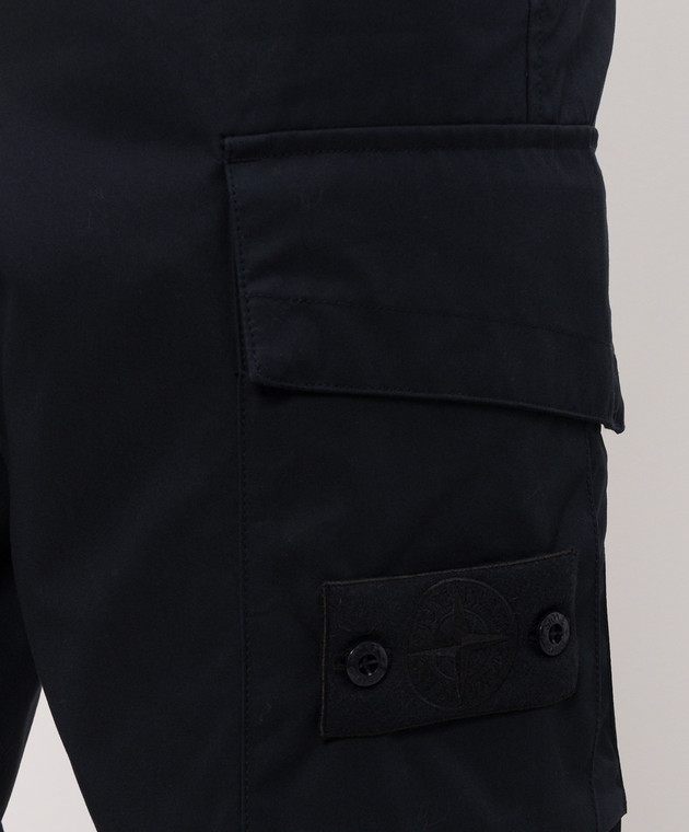 Stone Island Синие брюки-карго с патчем L2S153100021S0F01 изображение 5