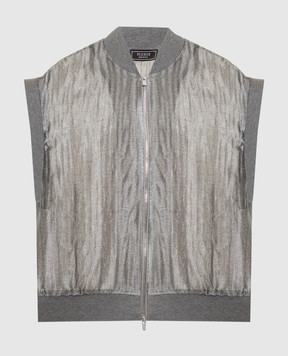 Peserico Сірий жилет з льоном E0316705032