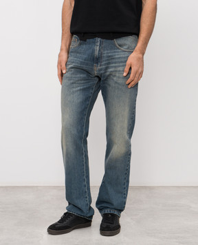 Maison Margiela MM6 Сині джинси з ефектом потертості SH0LA0032M30055