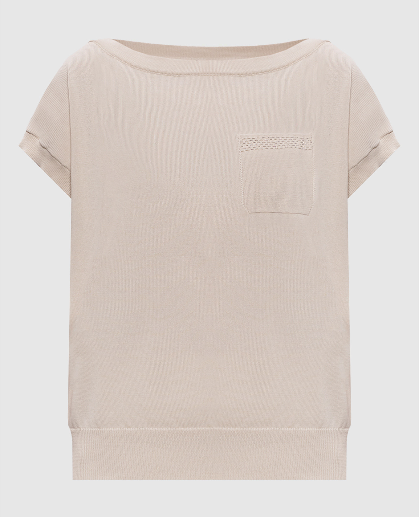 Бежевый топ с цепочкой мониль