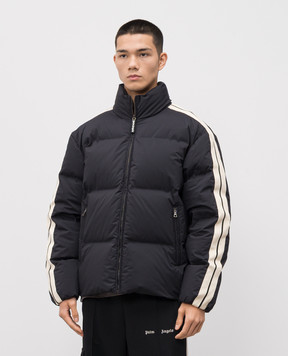 Palm Angels Чорний пуховик з логотипом PMED057F25FAB001