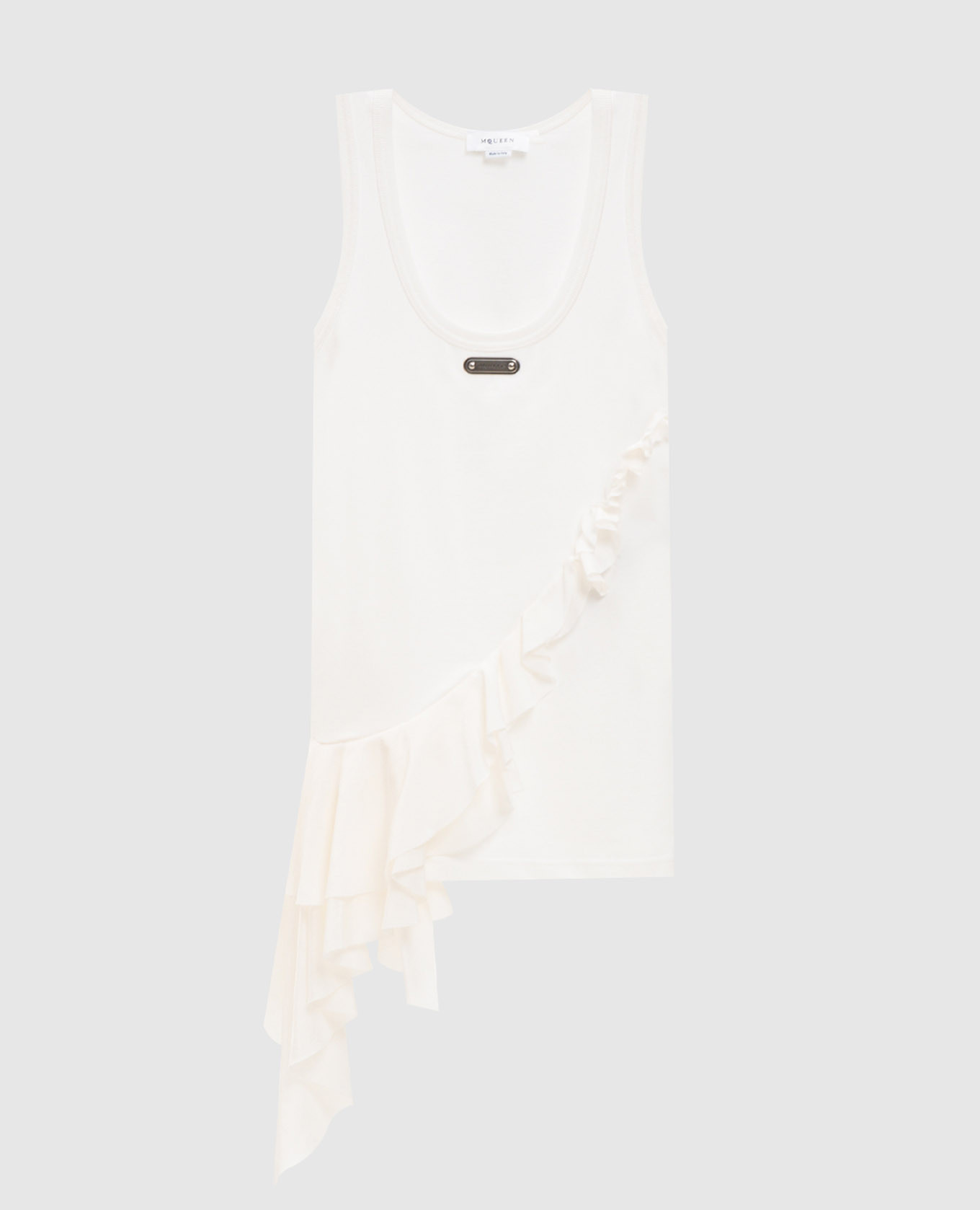 

Белая майка с рюшами, Белый, Майки