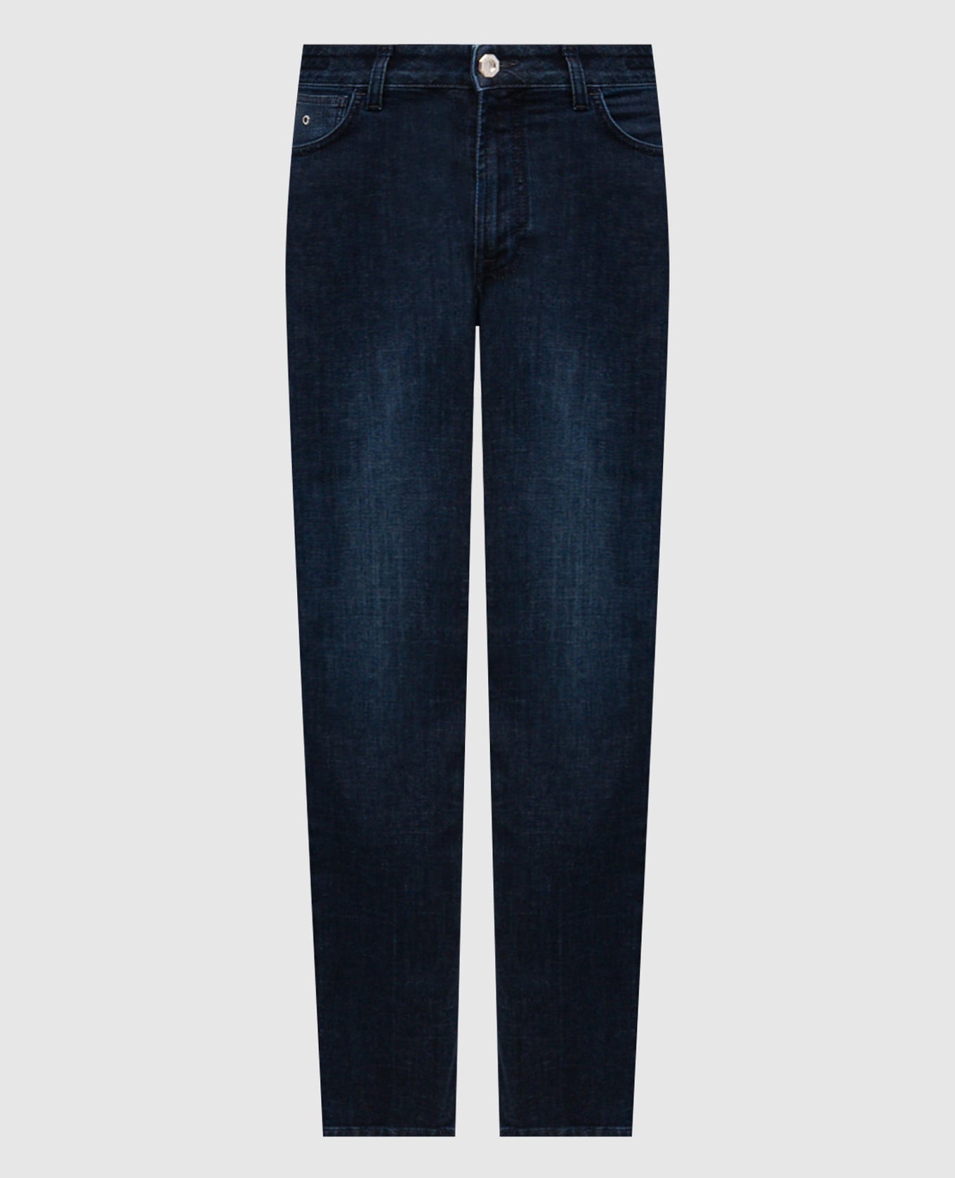 

Синие джинсы с логотип патч, Синий, Зауженные джинсы