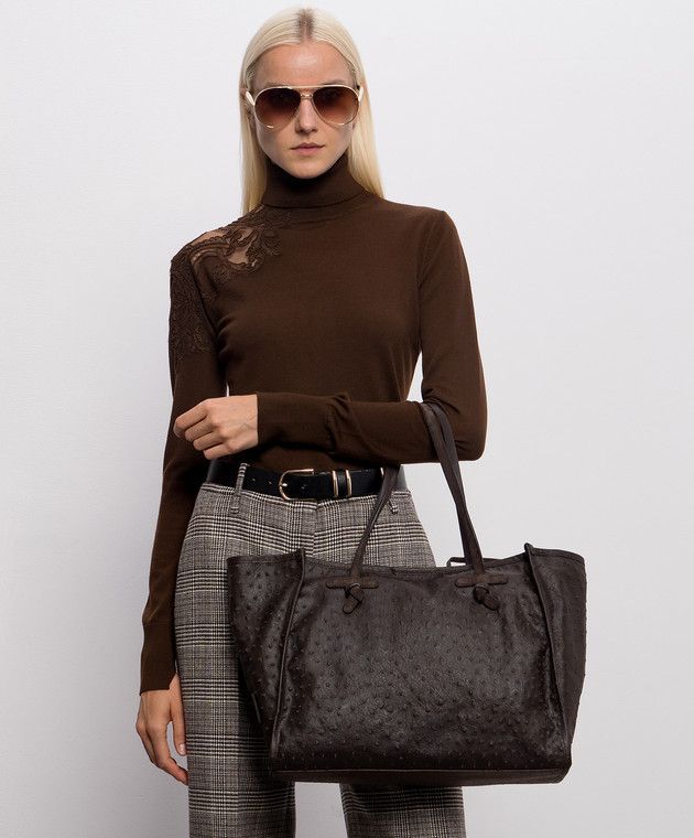 Gianni Chiarini Коричневая сумка-тоут BS12430EXTC изображение 2