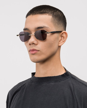 Kuboraum Золотисті сонцезахисні окуляри P61 KRSP61LGBB00004Y