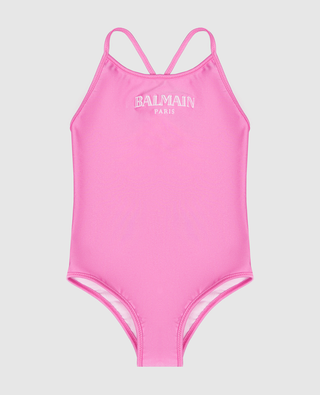 

Детский розовый купальник с вышивкой логотипа, Слитные купальники