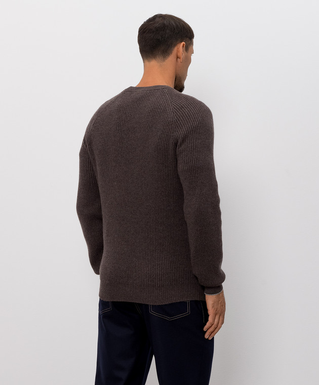 Brunello Cucinelli Коричневий светр з кашеміру M2274100 зображення 4