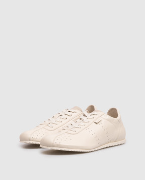 Ami Paris Бежеві шкіряні кросівки USN503AL0129