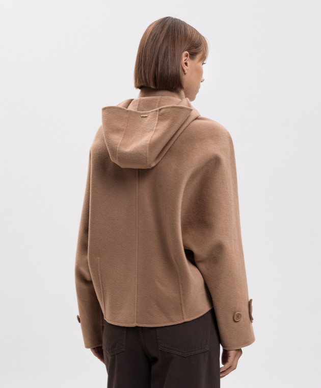 Twinset Бежевое укороченное пальто с шерстью 262TP2010 изображение 4
