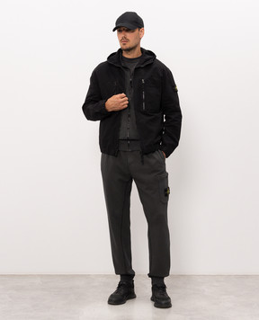 Stone Island Серая спортивная куртка с логотипом патча L2S156100061S0051