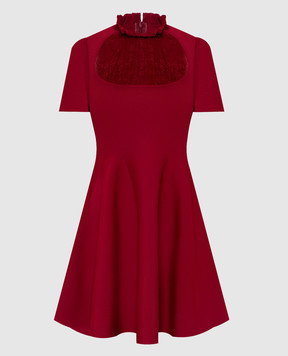 Alexander McQueen Червона сукня з мереживом 848829Q1BE6