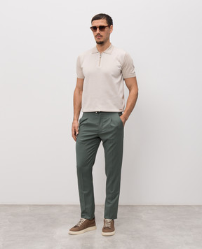 Enrico Mandelli Зелені штани з вовни GYM02B4531