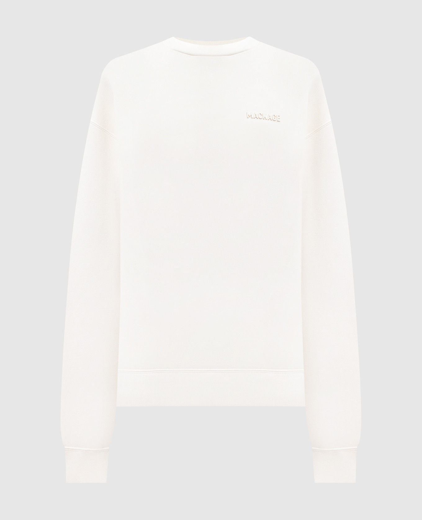 

Белый свитшот Julian с фактурным логотипом, Свитшоты