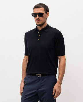 Stefano Ricci Черный замшевый ремень с логотипом N381SDC554P