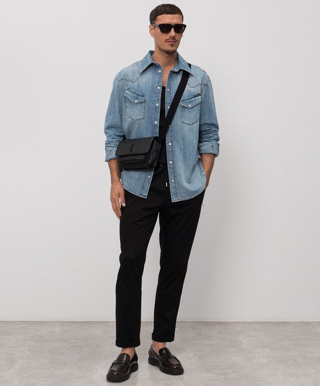 Dolce&Gabbana Чорні штани з патчем логотипа GVZAETGK302 зображення 2