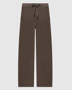 Max Mara Коричневые брюки FLORIA из шерсти SMMFLORIA
