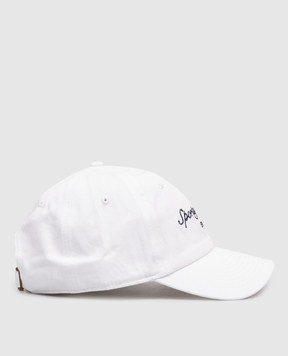 Sporty & Rich Біла кепка з вишивкою логотипа AC04075328WH01