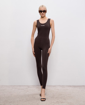 Jil Sander Коричневий комбінезон з принтом логотипа J40FP0106J20031