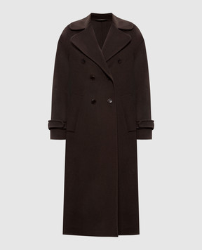 Ermanno Scervino Коричневе пальто з вовни D476D722NKW