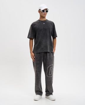 Off-White Сіра футболка з логотипом 44MAA120F5J014