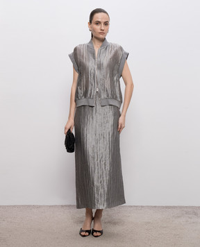 Peserico Сірий жилет з льоном E0316705032