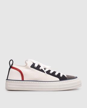 Brunello Cucinelli Білі кеди з ланцюжком моніль MZ35G3223