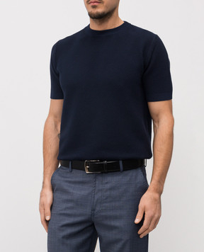 Canali Чорний шкіряний ремінь KA0039650C