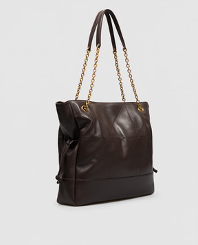 Saint Laurent Коричнева шкіряна сумка-тоут JAMIE 809824AAB32