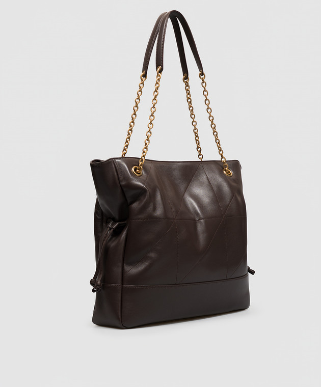 Saint Laurent Коричневая кожаная сумка-тоут JAMIE 809824AAB32 изображение 3