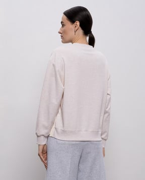 Peserico Бежевий меланжевий світшот з логотипом A12575J0Q12379E