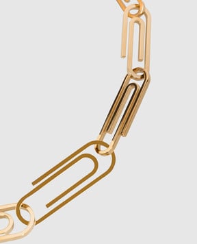 Off-White Золотисте кольє Paperclip OWOB147S26MET001