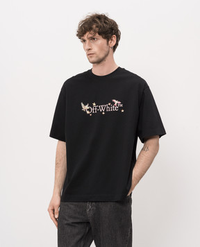 Off-White Черная футболка с принтом Dream Arrow 44MAA120Z26J003