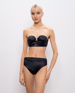 Balmain Чорний купальник з логотипом BKBB92500