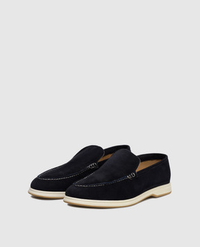 Enrico Mandelli Сині замшеві лофери 0YACHT7415